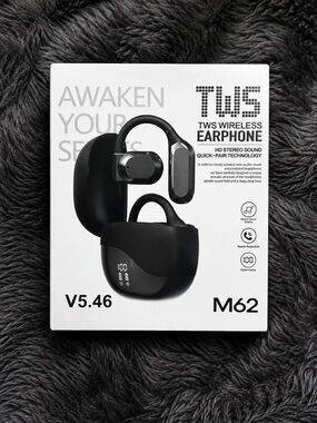 TWS M62 Wireless Earphones - Black